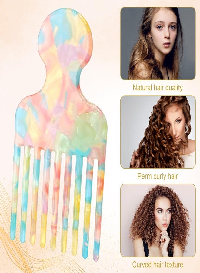 Clofiak Hair Pick Comb, 4.7 Inch Curly Hair Comb for Curls Afro, Long Wide Smooth Sturdy Detangling Lift Combs Styling Tools for Women Men Barber Supplies - Image 3